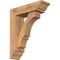 Ekena Millwork Balboa Traditional Smooth Bracket w/ Offset Brace, Western Red Cedar, 5 1/2"W x 18"D x 22"H BKT0604X18X22BOA01SWR - alternate 1